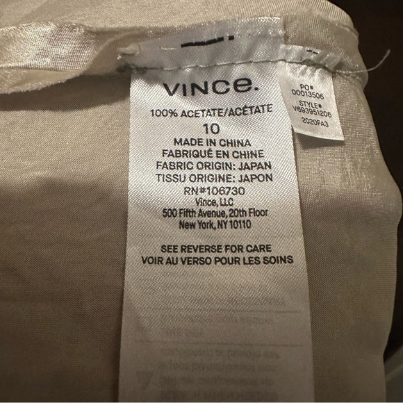 NWT Vince Shiny Slip Dress $295 size - Picture 4 of 5